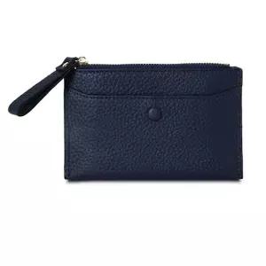 [하프클럽/]카드지갑 컬러 미니 가죽 지퍼 선물 심플 네이비