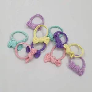 데일리 마카롱 리본머리끈 10P 리본머리끈 머리고무줄