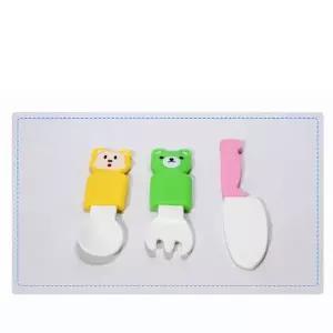 [에이치플러스몰]유아 아이 소프트 재질 스푼 포크 칼 15개 풀세트