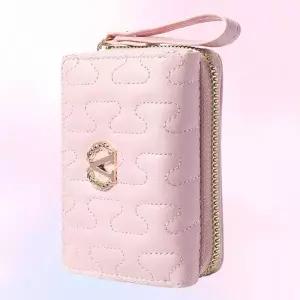 [하프클럽/]지퍼 블루 30대 월렛 지폐 레드 여자 지갑