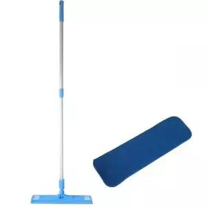 ( )청소용 극세사 걸레 패드 청소 가정용 밀대 세트 블루