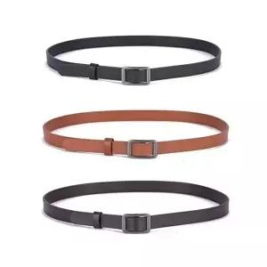 블랙 캐주얼 얇은 정장 허리띠 여성벨트 가죽벨트 여자허리띠-WFNQK6M