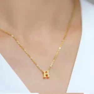 순금 24K H 볼륨 여자 금 목걸이 3.75g