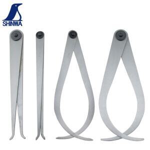 SHINWA 내부 및 외부 캘리퍼 튜브 직경 측정 도구, 탄소강 게이지