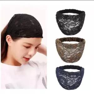 중년 여성 플라워 비니 조리 두건 주방 헤어밴드-WFNSDWP