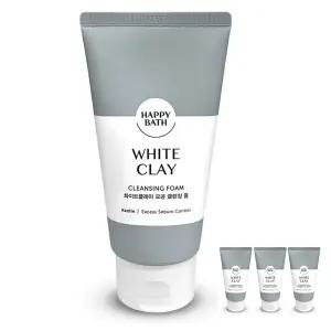 해피바스 화이트클레이 모공 클렌징폼 150g 4개