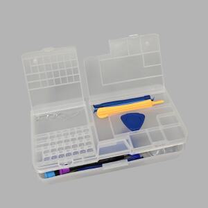 전문 도구 보관 상자 다기능 더블 레이어 휴대 전화 수리  케이스 작은 부품 나사 IC 마더 보드