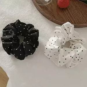 헤어 소품 도트 점박이 곱창 밴드 새틴 스크런치 끈