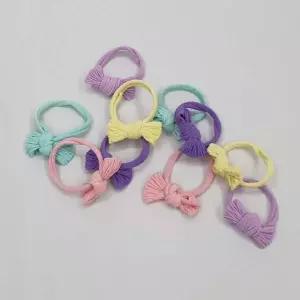 데일리 마카롱 리본머리끈 10P 리본머리끈 머리고무줄