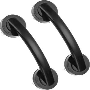 욕조와 샤워를 위한 uxcell 2pcs 그립 바 7.6인치 거울 유리 문과 창문 손잡이 강력한 흡입 컵 미끄럼 방지