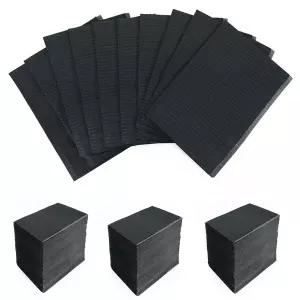일회용 치과용 턱받이 천 125개 13X18인치 타투 테이블 커버 클린 패드 개인용 방수 로트 용품 시트 블랙