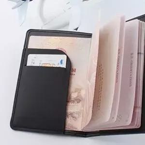 가죽 여권케이스 카드 수납 여행 티켓 카드포켓 수납포켓 여권지갑-WFNSV7C