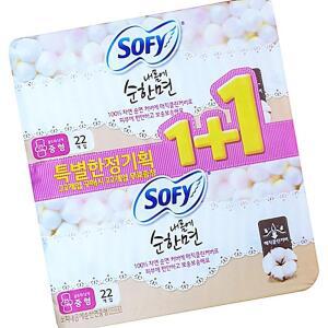소피 내몸에순한면 울트라 22+22P x 2개 학교 관공서 형 형생리대 순면생리대 여성용품 생리대 날개 중형