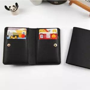 sDD 세로 6포켓 신용카드 지갑 명함 신분증 블랙 1P 가죽지갑 신분증지갑 카드보관지갑