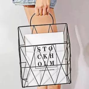 블랙 매거진랙 리플렛거치대 잡지거치대 틈새수납 잡지꽂이