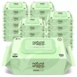 [네츄럴오가닉] 아기물티슈 오리지널 플레인 스마트캡형100매[20팩]..[35896582]