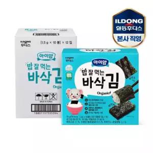 아이얌 밥 잘 먹는 바삭 김 1.5g x 10봉 12개