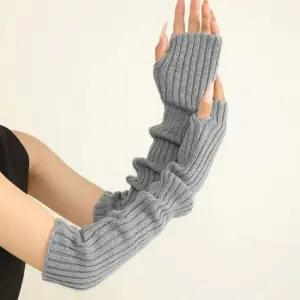 롱암워머 넓은골지 겨울 니트 사무실 손토시 방한 1P