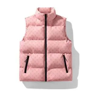 남사친 데일리 스탠드 민소매 헤링본 보온 포켓 베이커리 집업 패딩 조끼 도톰 다올1