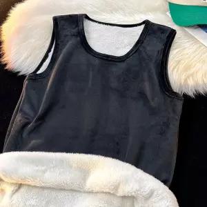 이너 님성 다운 솔리드 기모 컬러 덕다운 나시 조끼 데일리 다올1