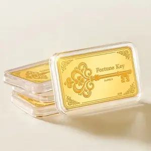 [비앤비골드] [가죽케이스증정] 24K 순금 행운 열쇠 골드바 0.1g