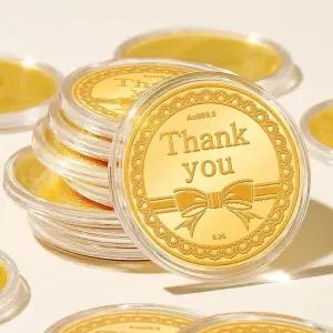 [비앤비골드] [가죽케이스증정] 24K 정성 가득 땡큐 리본 순금코인 0.2g