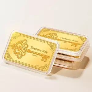 [비앤비골드] [가죽케이스증정] 24K 순금 행운 열쇠 골드바 0.2g