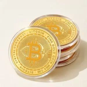 [비앤비골드] [가죽케이스증정] 24K 재테크 감성 비트코인 순금코인 0.2g