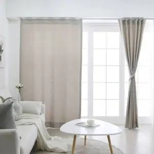 TBZ 숲속엔 항 균 피톤치드커튼 오트밀 나비주름 75x230cm 1장