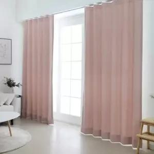TBZ 비비드 암막커튼 파스텔핑크 나비주름 75x230cm 1장
