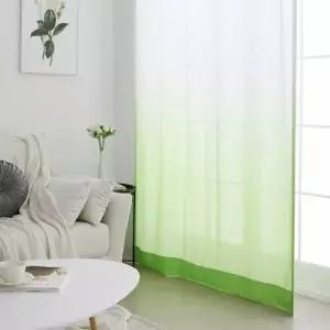 TBZ 그라데이션 커튼 그린 나비주름 75x230cm 1장