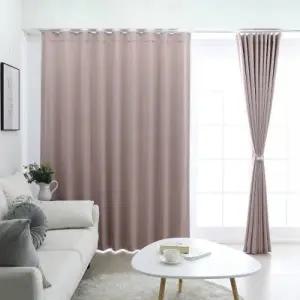 TBZ 향 균 퓨어 커튼 핑크 나비주름 75x230cm 1장