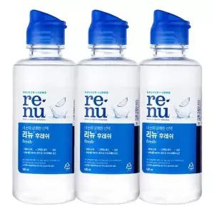 3개 바슈롬 리뉴 후레쉬 120ml 렌즈세척액 용액 세정 편의점 약국 안경원