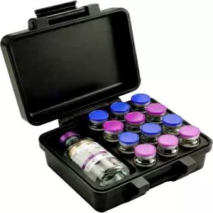 냉장고 및 여행용 펩타이드 케이스 - 통합 인슐린 바이알 홀더 3ml 12개 슬롯 1개 가정 실험실 피트니스용