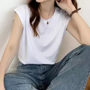 라운트 여성 민소매 나시 티셔츠 레이어드 슬리브리스