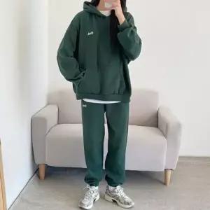 여성 데일리 로고 프린팅 캐주얼 후드티 셋업
