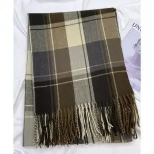 여성 부드러운 체크 머플러 겨울 데일리 보온 1P 클래식 목도리 스타일