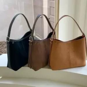 데일리 여성 클래식 스웨이드 벨트 숄