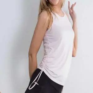 아이리스 사이드 루쉬 탑 TS024 여성티셔츠 라운드티