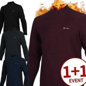 폴라티 티셔츠 여성 따뜻한 플리스 데일리 겨울 이너