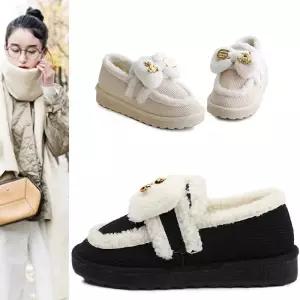 [카미엣뮤즈]코듀로이 퍼 슈즈_KM22w221