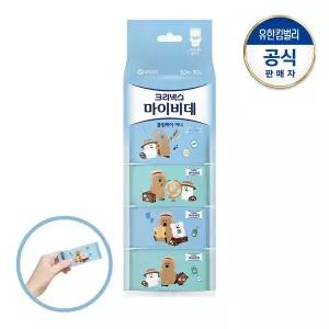 [크리넥스] 마이비데 클린케어 미니 번들팩 다이노탱 10매x10입