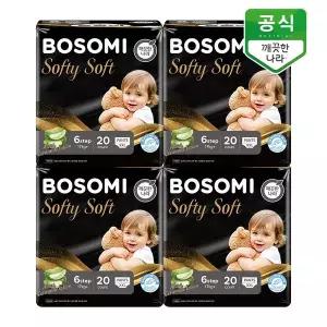 [보솜이] 소프티소프트 팬티 기저귀 6단계(17kg이상) 점보형 20개입 x 4팩