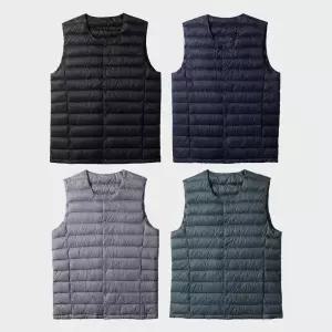 [인터메조]오리털 100% 경량패딩 버튼 조끼 4종택1 IMFFMJP173