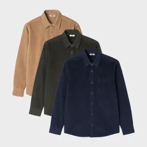 [인터메조]면 코듀로이 셔츠 3종택1 IMFFMDS168