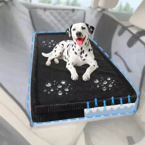 도그 카 베드 미끄럼 방지 뒷좌석 익스텐더 펫 매트 SUV 세단 및 트럭용 탈착식 세탁 가능한 반려견용