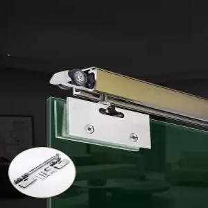 행거레일 휠 설치 도어 상부 철제 가구부속자재 레일 슬라이딩 강화유리 미닫이문