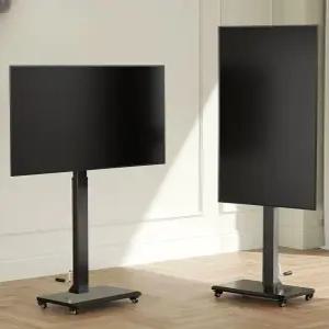 이동식 대형 티비 tv 플립프로  전자칠판 선반형 고중량 무빙스탠드 거치대