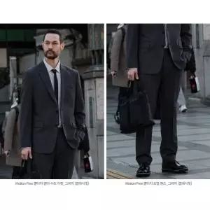 Motion-Free 쿨터치 썸머 수트 그레이 클래식핏 DJ1251702