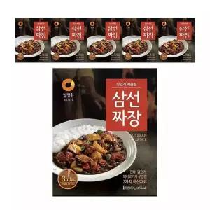 청정원 삼선 짜장, 180g, 6개